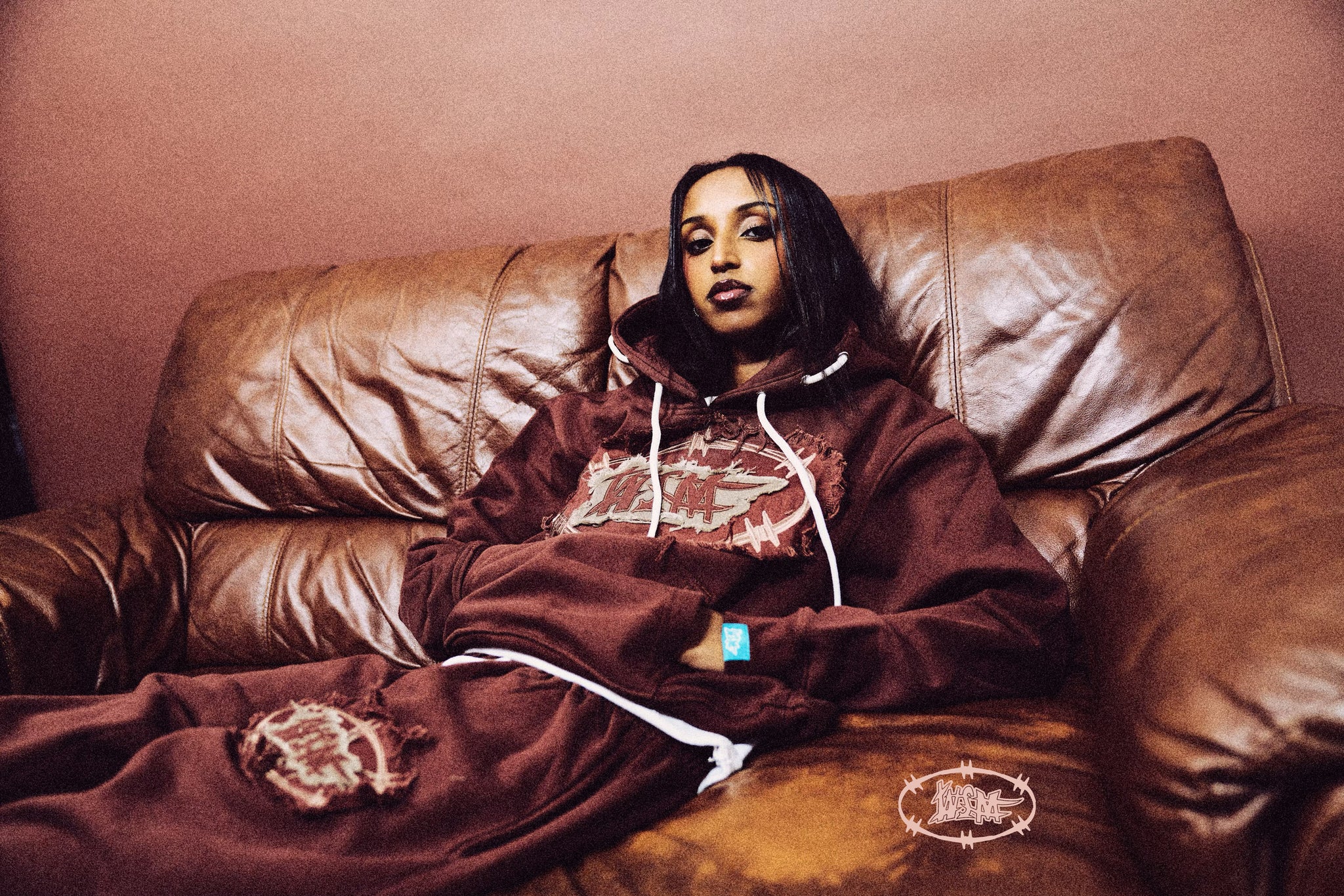 Brown Appliqué Sweats